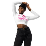 Recycled LS Crop w/ Pnk Logo