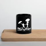 Black Glossy Mug w/Wht Logo
