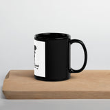 Black Glossy Mug w/Blk on Wht
