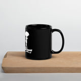 Black Glossy Mug w/Wht Logo