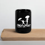 Black Glossy Mug w/Wht Logo