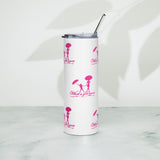 Stainless Steel Tumbler w/ Pink Logo