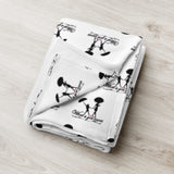 White Throw w/ Blk Logo