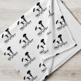 White Throw w/ Blk Logo
