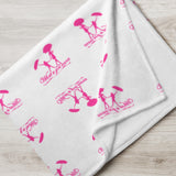 White Throw w/Pink Logo