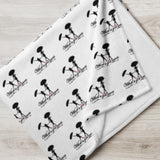 White Throw w/ Blk Logo
