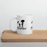 White Glossy Mug w/Blk Logo Wrap
