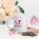 White Glossy Mug w/Pnk Logo