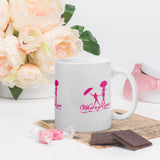 White Glossy Mug w/Pnk Logo