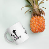 White Glossy Mug w/Blk Logo Wrap