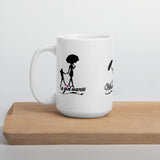 White Glossy Mug w/Blk Logo Wrap