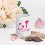 White Glossy Mug w/Pnk Logo