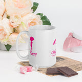 White Glossy Mug w/Pnk Logo